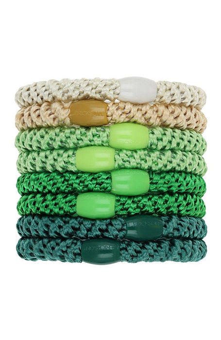 Thick hair ties for damage free ponytail, L. Erickson Grab & Go Ponytail Holders - Lucky Kelly Green