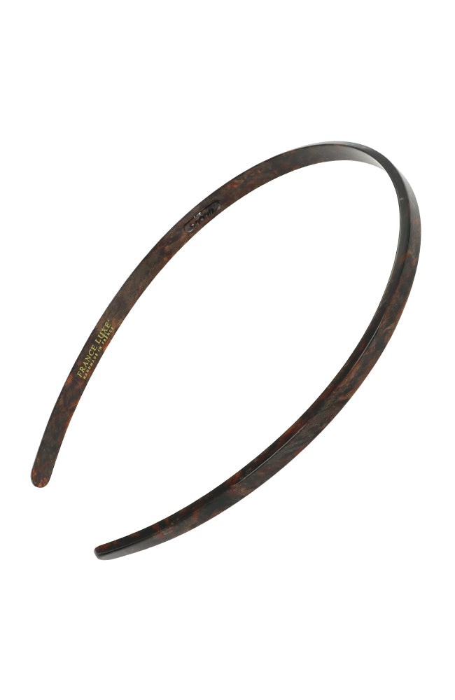 France Luxe thin, metallic burnt sienna and deep chestnut headband for women - 1/4" Ultracomfort Headband, Mojave.