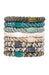 Thick, neutral hair ties by L. Erickson, 8 pack, includes dark green, teal, white, beige, stripes.