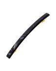 France Luxe long, marbled pearlescent black barrette for women - Long & Skinny Barrette, Nacro Black.