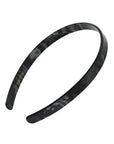 France Luxe comfortable, marbled pearlescent black headband for women - 1/2" Ultracomfort Headband, Nacro Black.