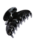 France Luxe medium, marbled pearlescent black claw hair clip for women - Couture French Claw Clip, Nacro Black.