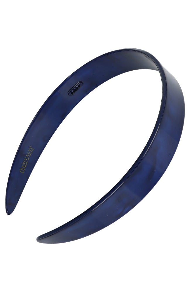 France Luxe wide, marbled navy and pearlescent indigo headband for women - 3/4 Headband, Nacro Ocean.