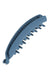 L. Erickson Zodia, Matte Ocean Blue Banana Hair Clip with Double Rows of Teeth for Secure Hold