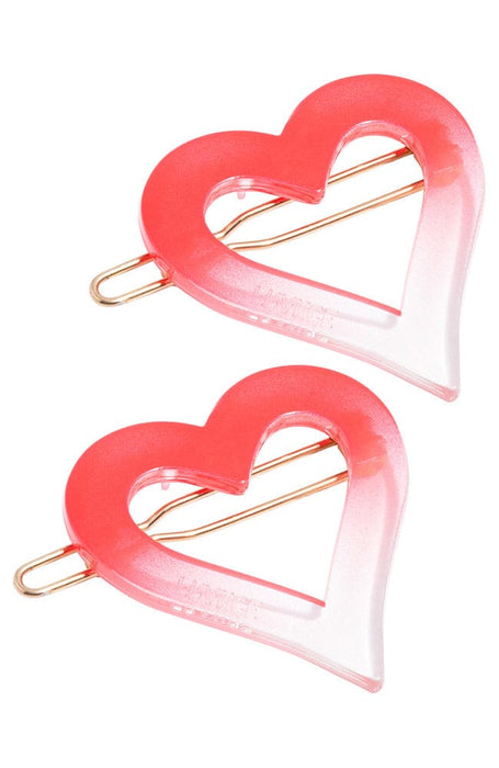 Sweetheart Tige Boule Barrette Pair