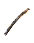 France Luxe long, marbled gray and charcoal barrette for women - Long & Skinny Barrette, Onyx.