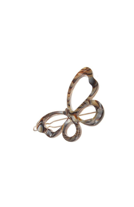 Large Cutout Butterfly Tige Boule Barrette - Classic