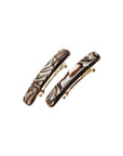 Mini Rectangle Barrette Pair - Classic