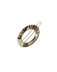New Cutout Oval Tige Boule Barrette - Classic