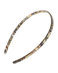 France Luxe thin, marbled gray and charcoal headband for women - 1/4" Ultracomfort Headband, Onyx.