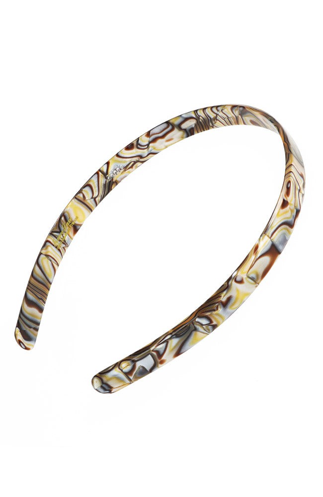 France Luxe comfortable, marbled gray and charcoal headband for women - 1/2" Ultracomfort Headband, Onyx.