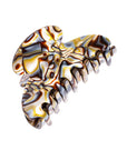 France Luxe medium, marbled gray and charcoal claw hair clip for women - Couture French Claw Clip, Onyx.