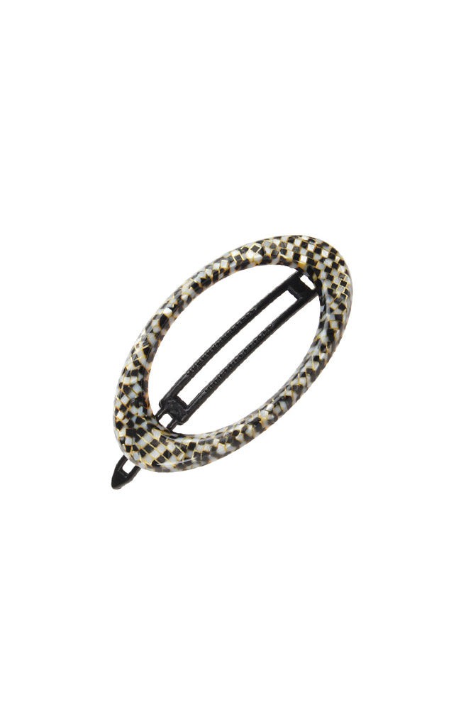 Plastic Tige Boule Barrette Oval Clasp Glitter for Fine Hair Durable Amazon.com : France Luxe Cutout Oval Plastic Tige Boule  main image 3