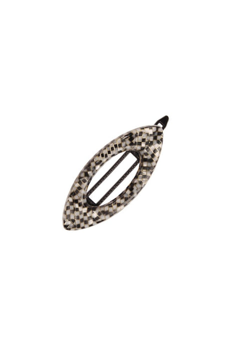 Mini Cutout Oval Plastic Tige Boule Barrette - Classic