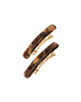 Mini Rectangle Barrette Pair - Classic