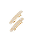 Mini Rectangle Barrette Pair - Classic