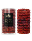 L. Erickson Red hair ties for thick hair on sale. 15 pack Grab & Go Pony Tube, Pomegranate.