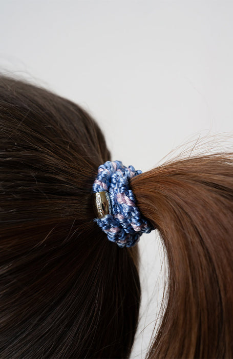 Grab & Go Pony, 8 Pack Hair Ties - Metallic Bead