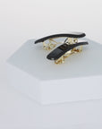 Mini Rectangle Barrette Pair - Classic