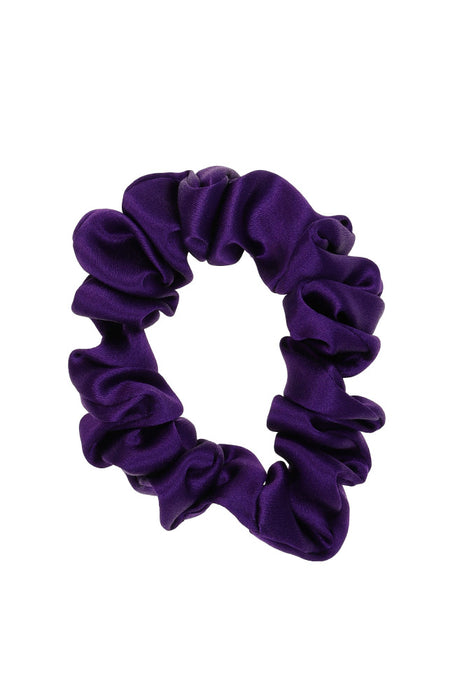 Amethyst Silk Scrunchie, Small Pony by L. Erickson USA, hair accessory for women