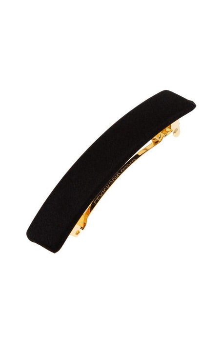 Covered Rectangle Barrette - Silk Charmeuse