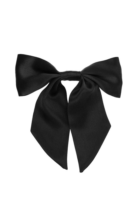 Short Bow Barrette - Silk Charmeuse