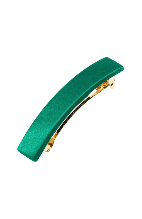 Covered Rectangle Barrette - Silk Charmeuse