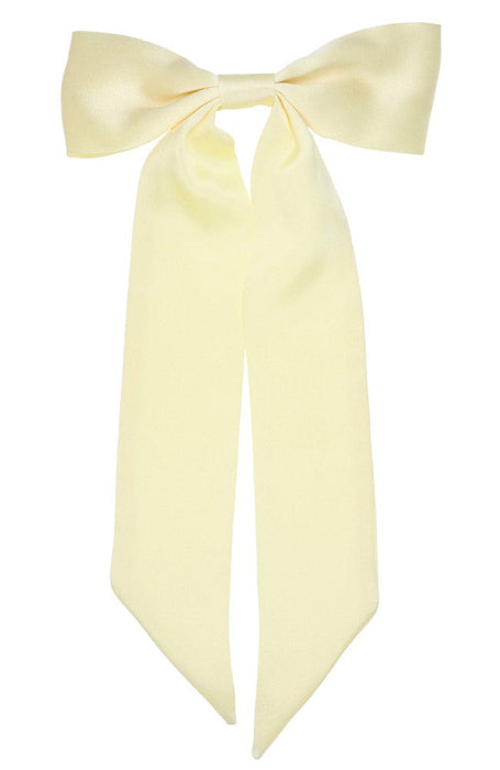 Medium Tail Bow Barrette - Silk Charmeuse