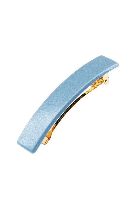 Covered Rectangle Barrette - Silk Charmeuse