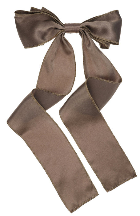 Long Tail Bow Barrette - Silk Charmeuse