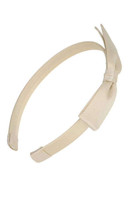 1/2" Bermuda Bow Headband - Silk Charmeuse