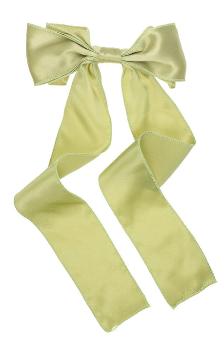 Long Tail Bow Barrette - Silk Charmeuse