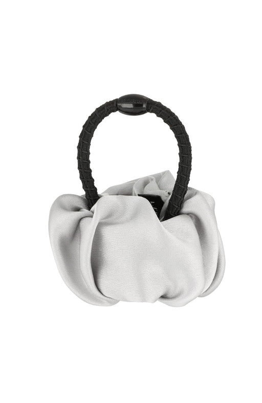 Silk Silver Ponytail Cuff, Super Scrunch Pony by L. Erickson USA, hair accessory for women