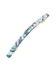 France Luxe long, light blue, faux shell barrette for women - Long & Skinny Barrette, South Sea.
