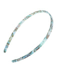 France Luxe thin, light blue, faux shell headband for women - 1/4" Ultracomfort Headband, South Sea.