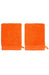 Orange Bath Mitts, 2 pack, 100% Cotton, by France Luxe Body