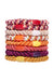 L. Erickson Grab & Go Ponytail holders. Warm toned hair ties including light beige, orange, coral, purple and gold