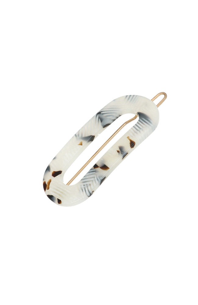 Mini Oval Tige Boule Barrette - French Classic