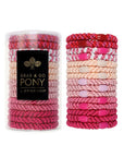 L. Erickson hair ties, 15 pack of Grab & Go  Pony Tube, Thick, pink hair bands.