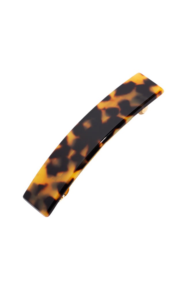 France Luxe medium, Tortoise Shell barrette for women - Classic Rectangle Barrette, Tokyo.