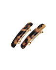 Mini Rectangle Barrette Pair - Classic