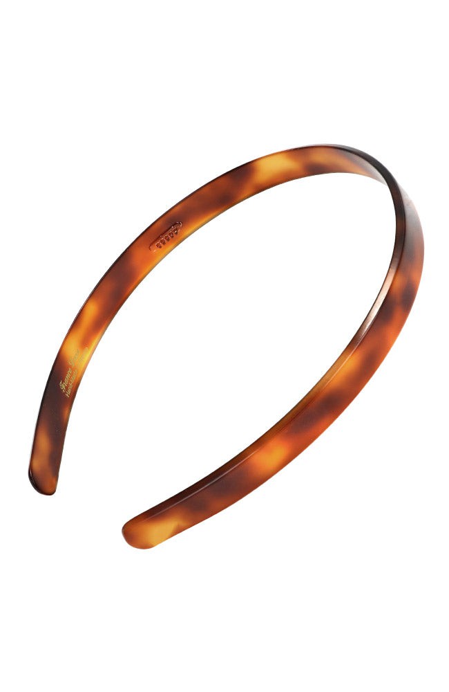 France Luxe comfortable, rich amber and mahogany brown headband for women - 1/2" Ultracomfort Headband, Tortoise.