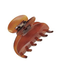 France Luxe small, rich amber and mahogany brown claw hair clip for women - Small Couture French Claw Clip, Tortoise.