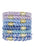 L. Erickson hair ties, 8 pack of Grab & Go ponytail holders, Thick, blue & gold hair bands.