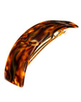 France Luxe large, textured bronze and amber barrette for women - Rectangle Volume Barrette, Africa.
