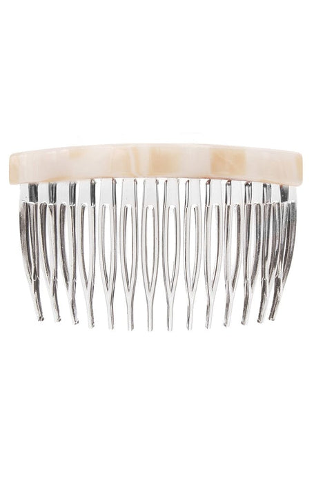 Alba White Side Hair Comb, made in France by France Luxe