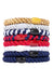 Red, White, and Blue Hair Ties by L. Erickson, thick hair bands for thick hair