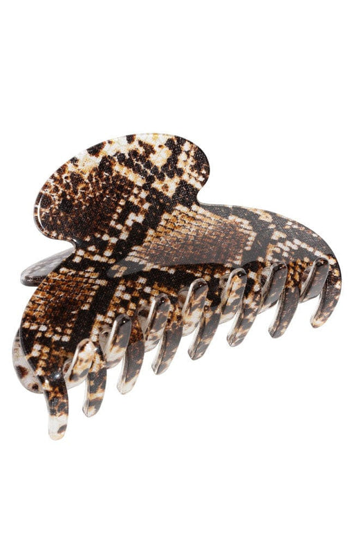 Anaconda Snake Print Claw Clip, Couture Jaw by France Luxe