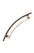 France Luxe Classic Rectangle Barrette, Nacro Neutral Mocha Brown, cellulose acetate and French barrette clasp, closed