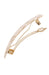White and Gold French Barrette hair clip, made in France